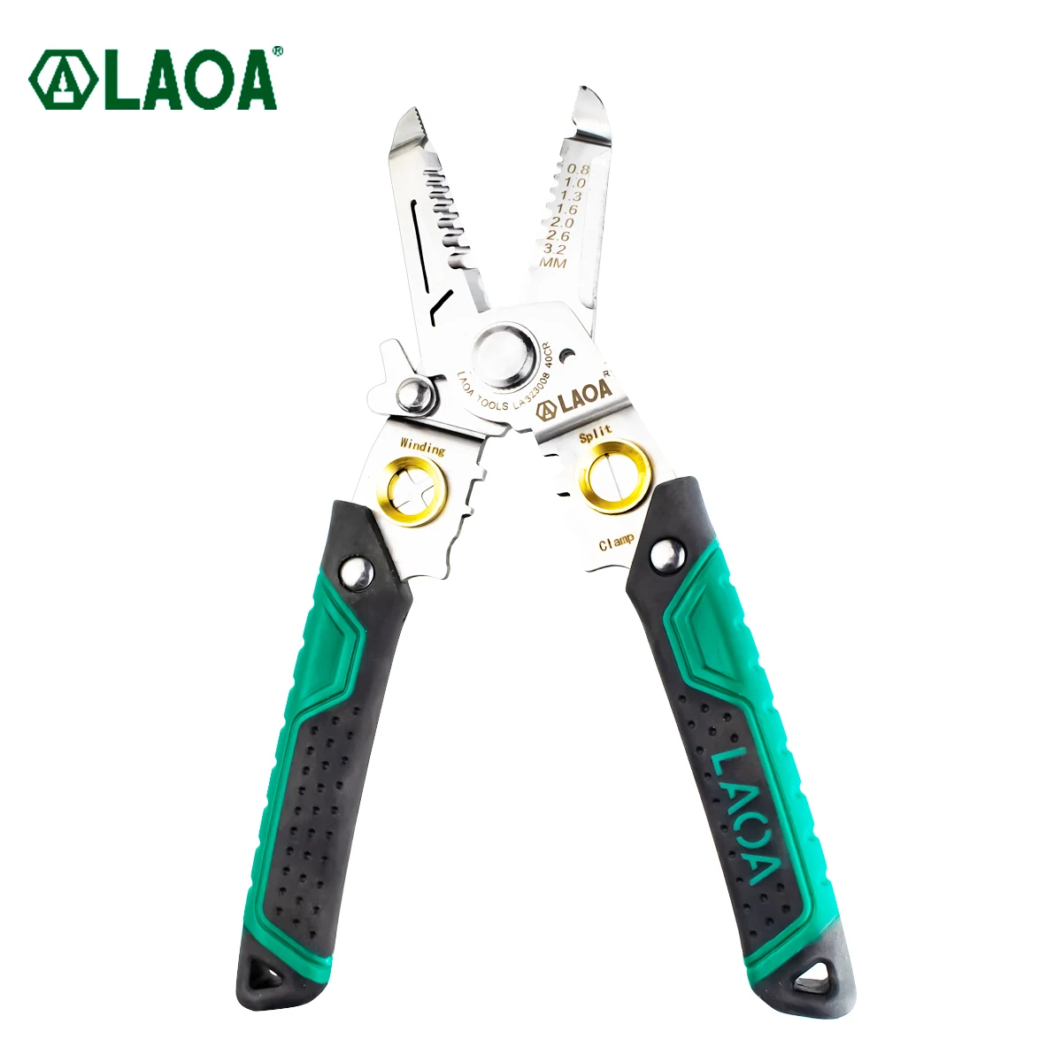 LAOA Wire Stripper 8 In 1 Peeling Wire Cutter Cable Cutter Wire Crimping Pliers Clamper Splitting Winding Electrician Tool