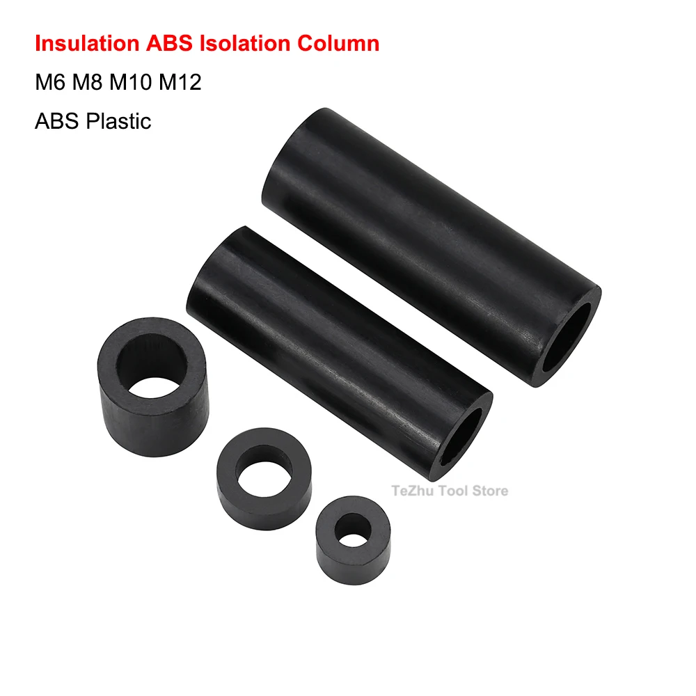 

Black ABS Plastic Non-Threaded Round Hollow Standoff Washer Nylon Insulation Column Gasket Sleeve PCB Board Screw