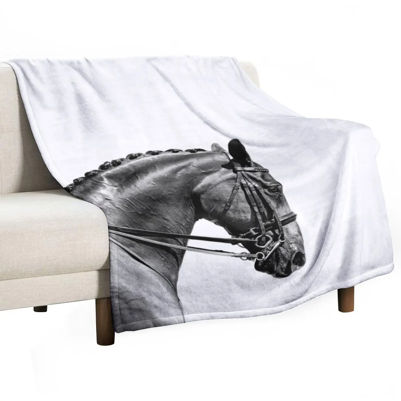 On The Bit - Dressage Horse Series Throw Blanket cosplay anime Flannel Thermals For Travel Blankets