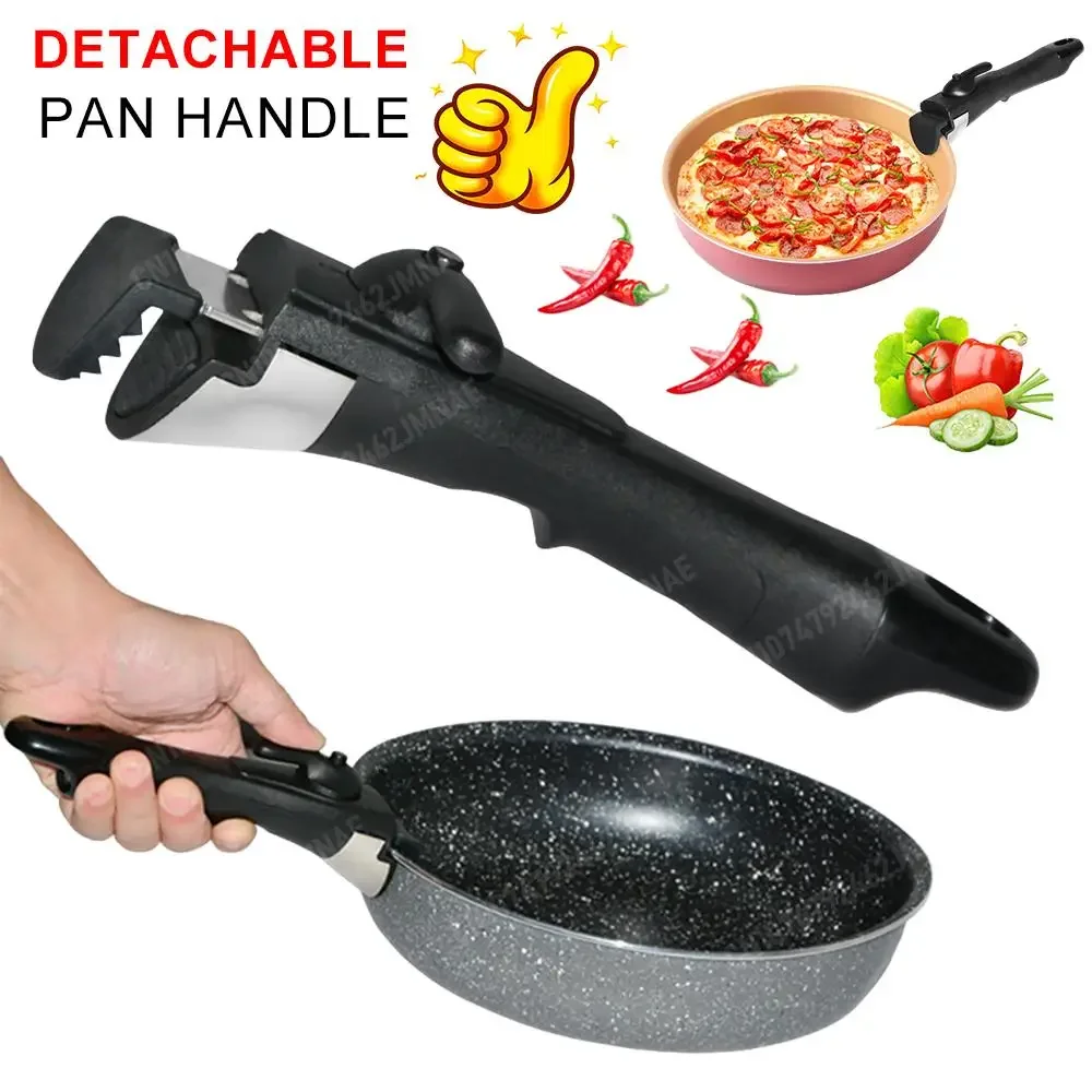 Tableware Detachable Replacement Clip Hand Grip Kitchen Frying Pan Cookware Accessories Removable Anti-Scalding Pan Pot Handle