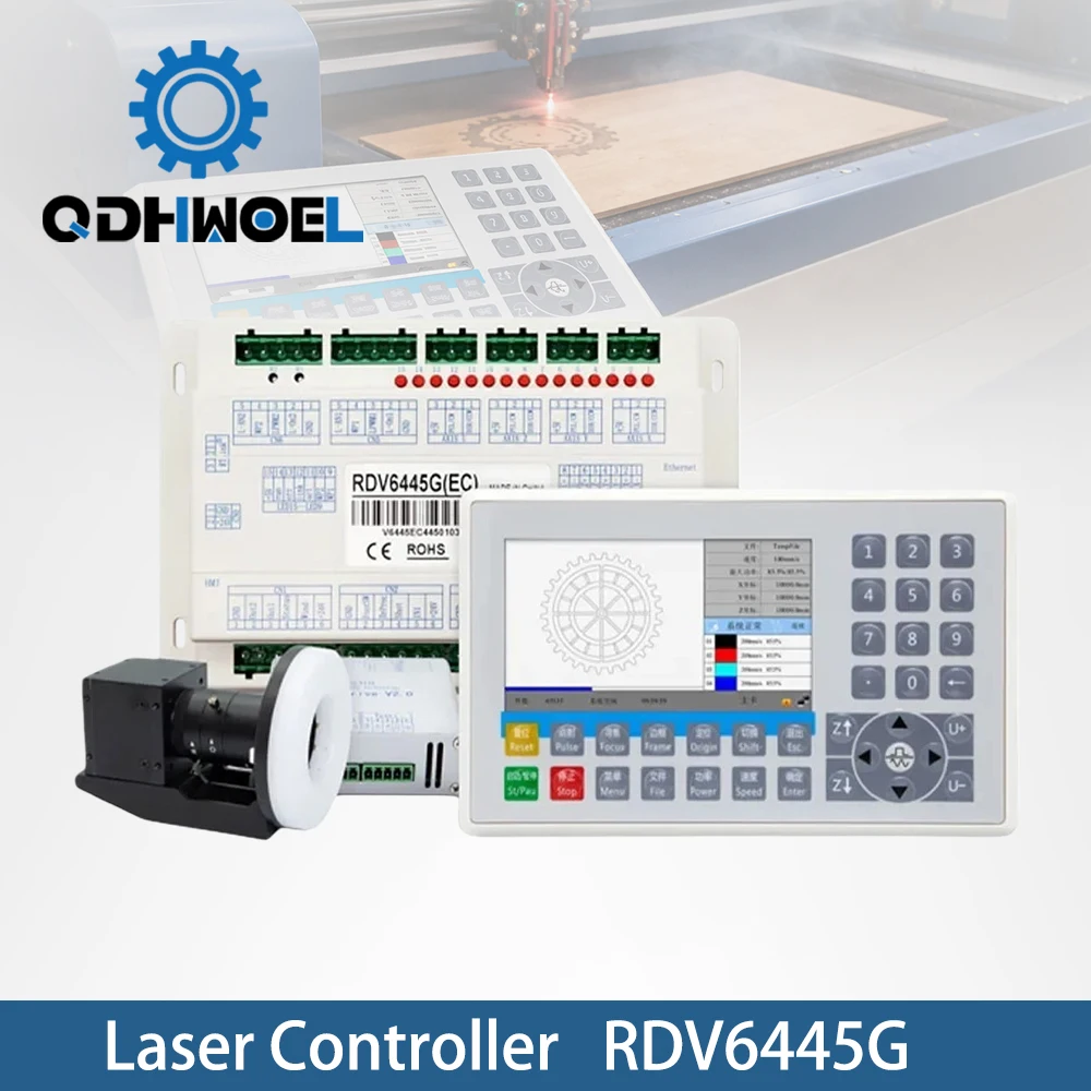 QDHWOEL Ruida RDV6445G+ CCD Camera CO2 Laser Controller For Cutting Engraving Machine