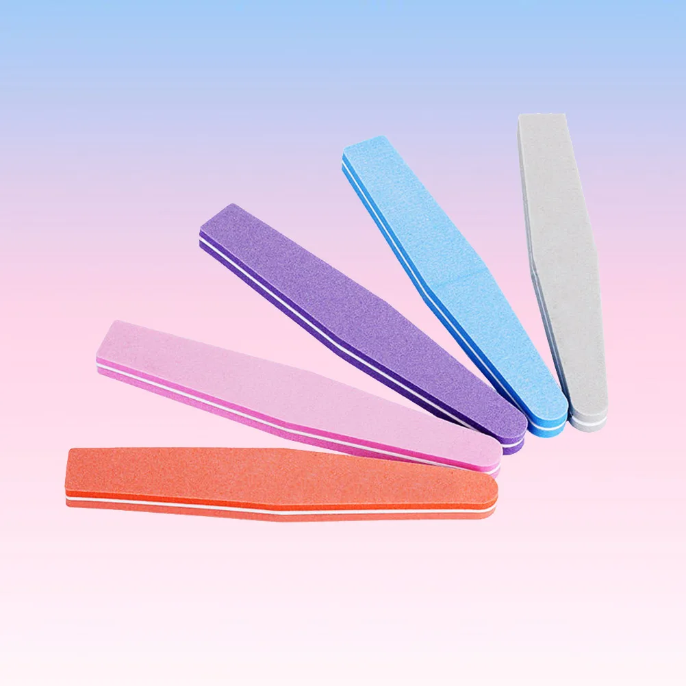 5Pcs Nail Buffing Files Sponge Nail Shiner Set for on Natural False Nails Easy to Use Manicure Tool Kit