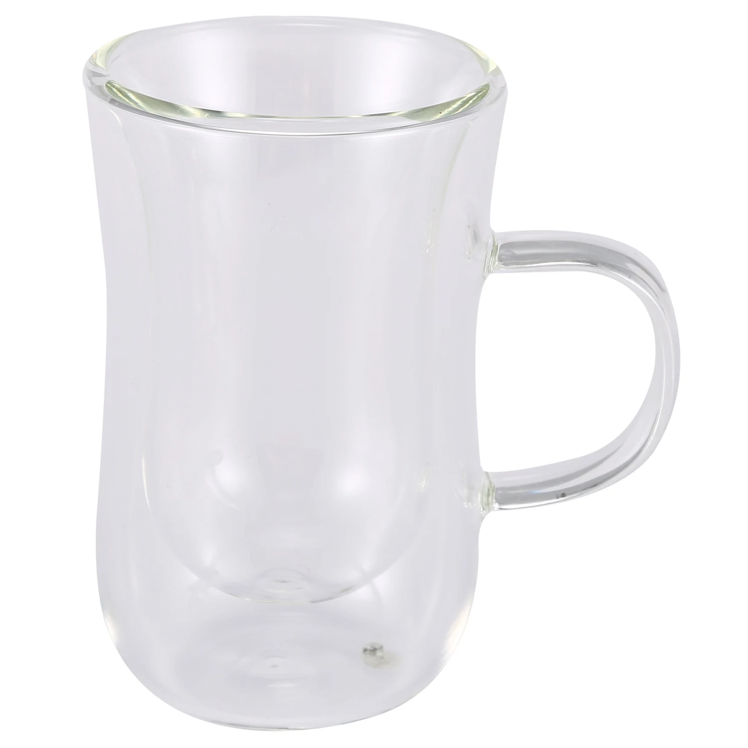 80Ml European Double Coffee Mug Heat-Resistant Double Glass Cappuccino Cup Milk Cup Juice Cup New Cafe Office with Handle