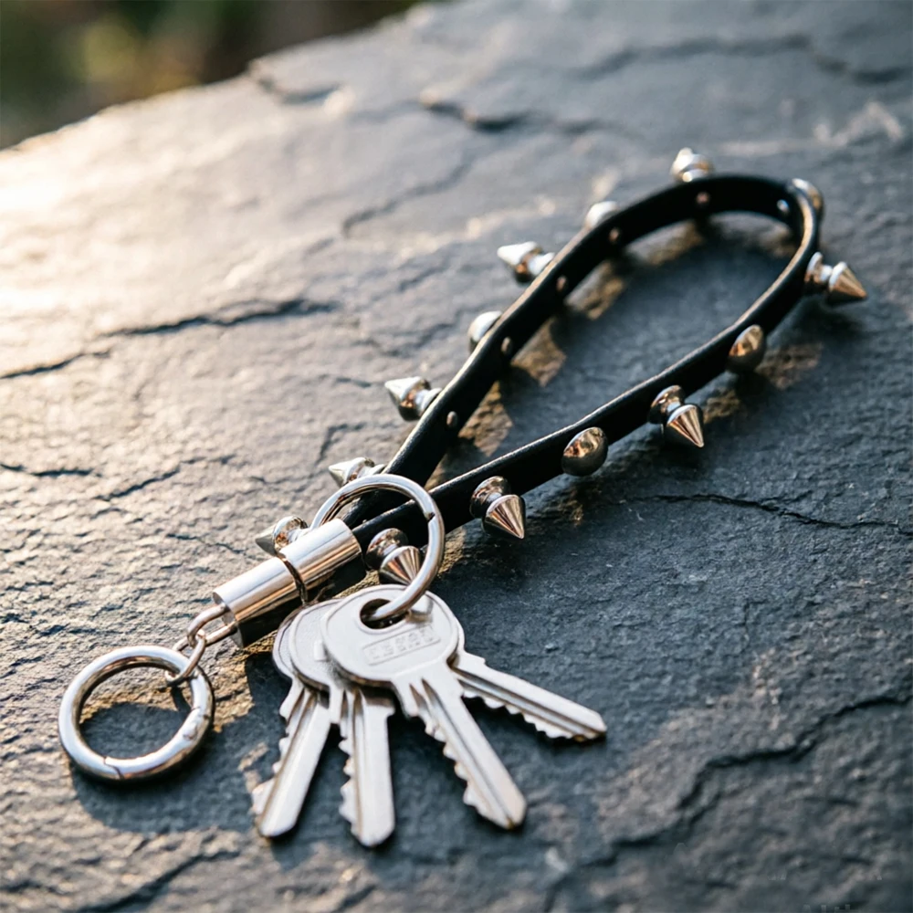 Bag Decoration Strap Versatile Keychain Charm Rivet Wrist Strap Comfortable Mobile Phone Strap For Keychains Casual Outings