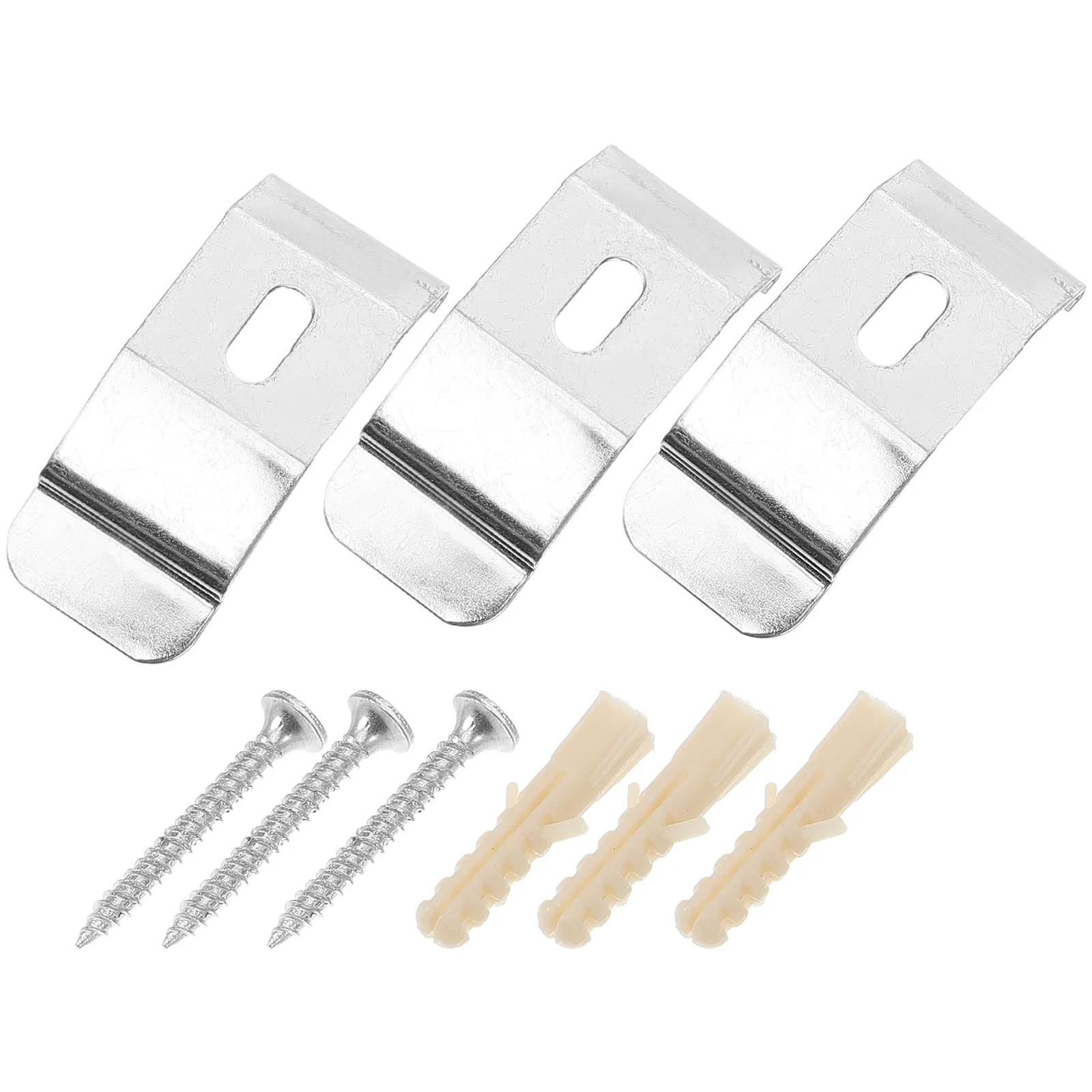 3 Pcs Blinds Accessories Louver Curtain Fixing Bracket Brackets Fixation Drapes Metal Installation Code Valance Clips for