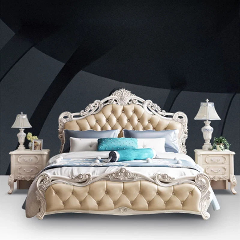 

House Frame Double Bed Support Modern European Pretty Twin Queen Double Bed Princess Girls Cama Matrimonial Furniture Home