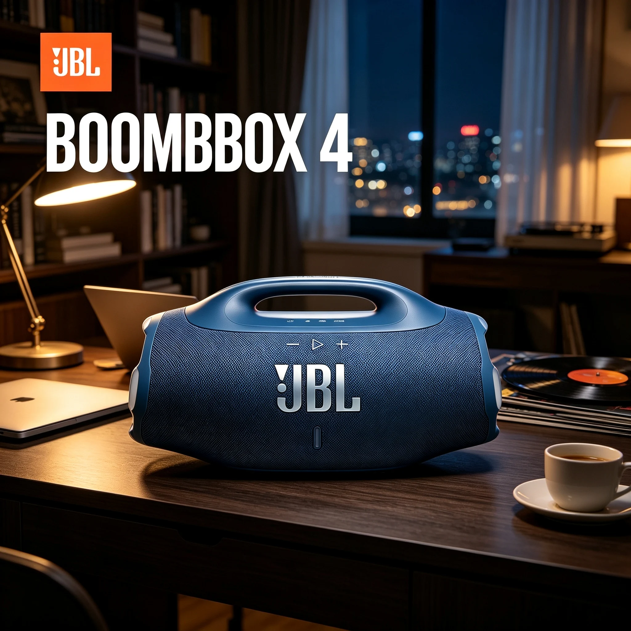 JBL Boombox 4 Waterproof Bluetooth Speaker IP68 Dustproof Deep Bass for Beach Pool Night‑Time Large Party Event