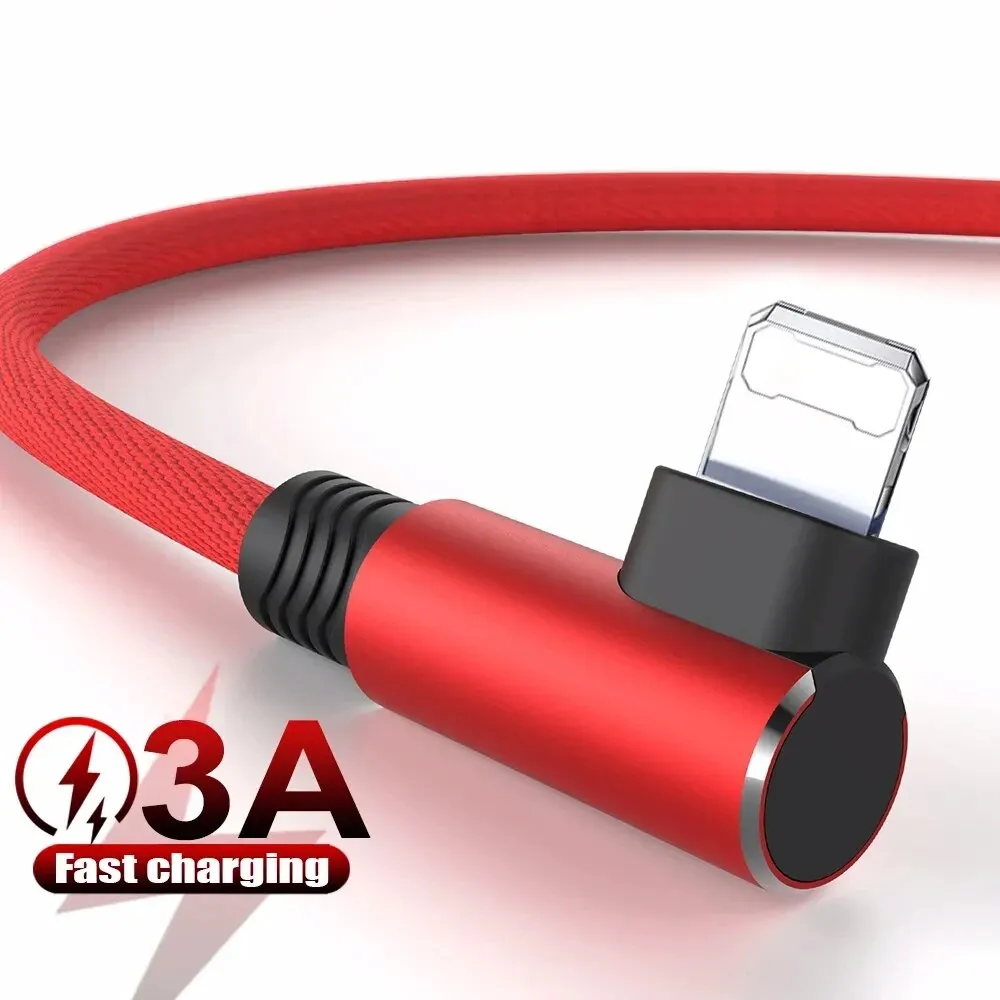 Usb Elbow Mobile Game Fast Charging Data Cable Suitable for iPhone 5s/6plus/7/8/Xsmax/11/12pro/13/14 Mobile Phone Charging Cable