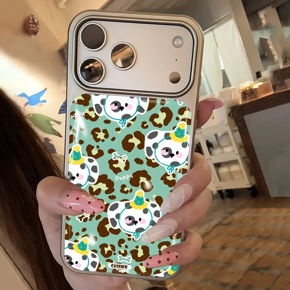 

New Color Leopard Print Electroplated Drop Glue Phone Case For iPhone 16 15 14 13 12 11 17 Pro Max 16 15 Pro 17 Air Cover Cases