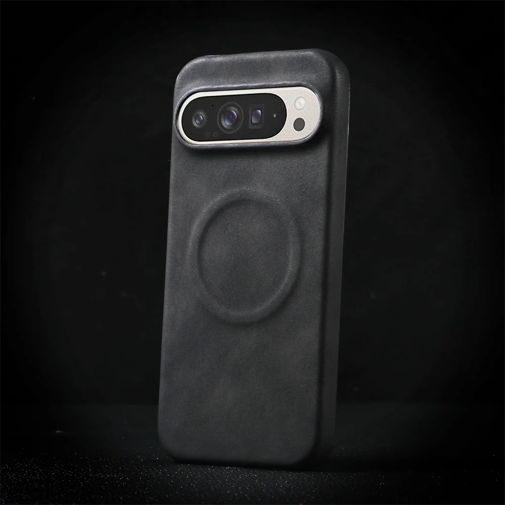 Luxuriöse Handyhülle aus Schafsleder mit Magnetverschluss für Google Pixel 11 10 9 8 7 Pro XL 8A 7A, stoßfest, Business-Design, matte, harte Rückseite – Detail 13