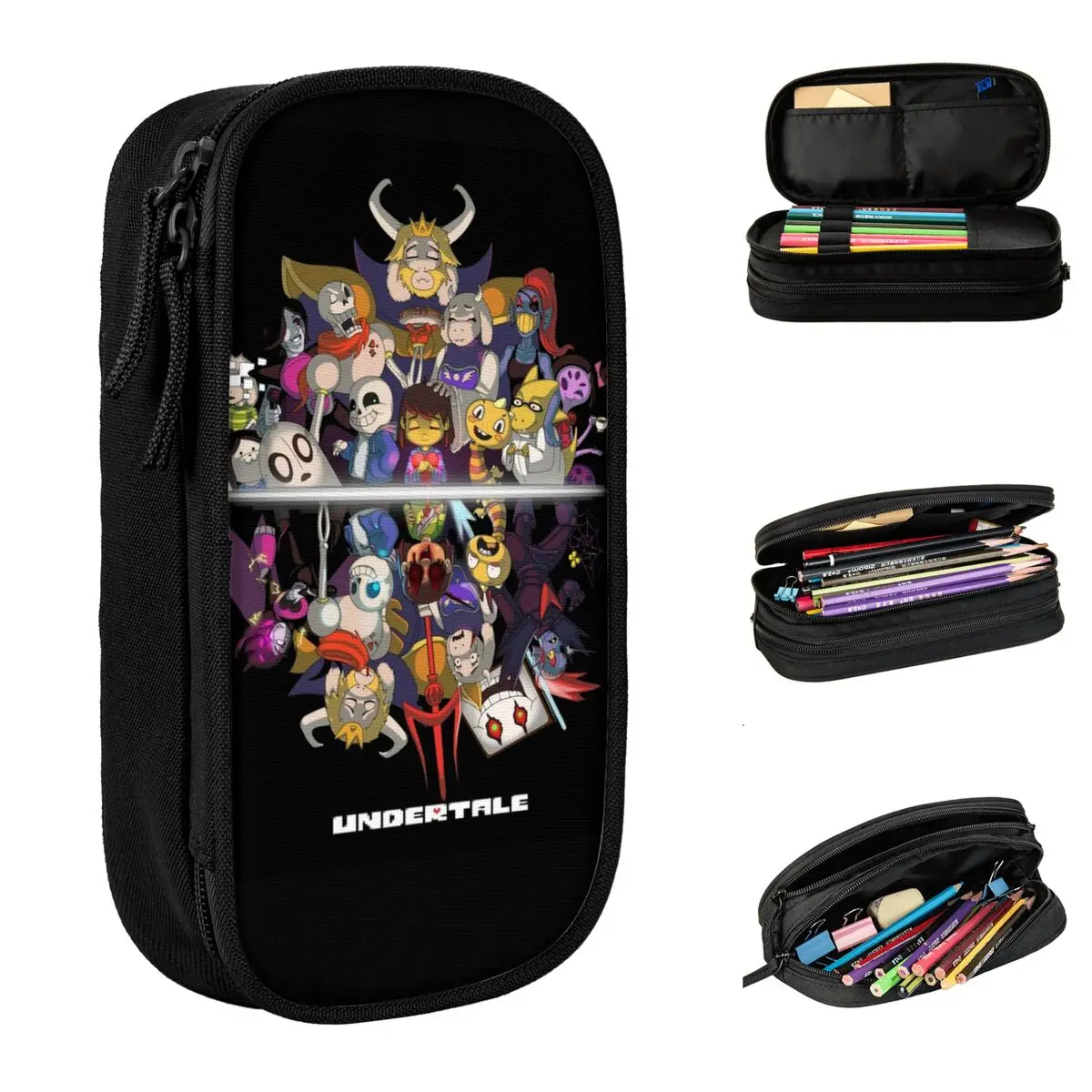 Undertale Pencil Cases Fashion Pen Bags Student Large Storage School Supplies Zipper Pencilcases