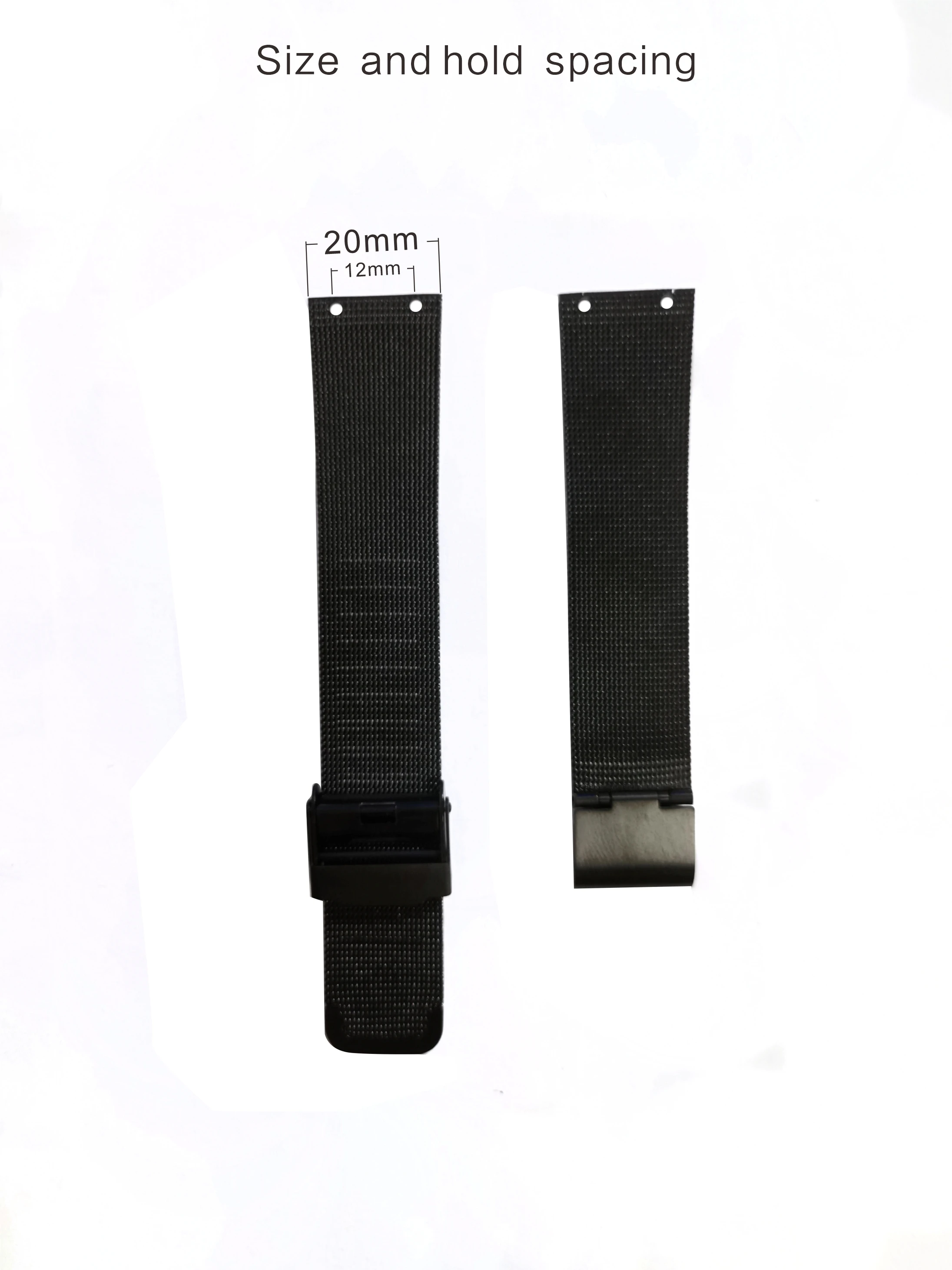 NZZXTO Replacement Watch Band for Bering Unisex Watch with Screw 20mm (hole spacing 12MM)