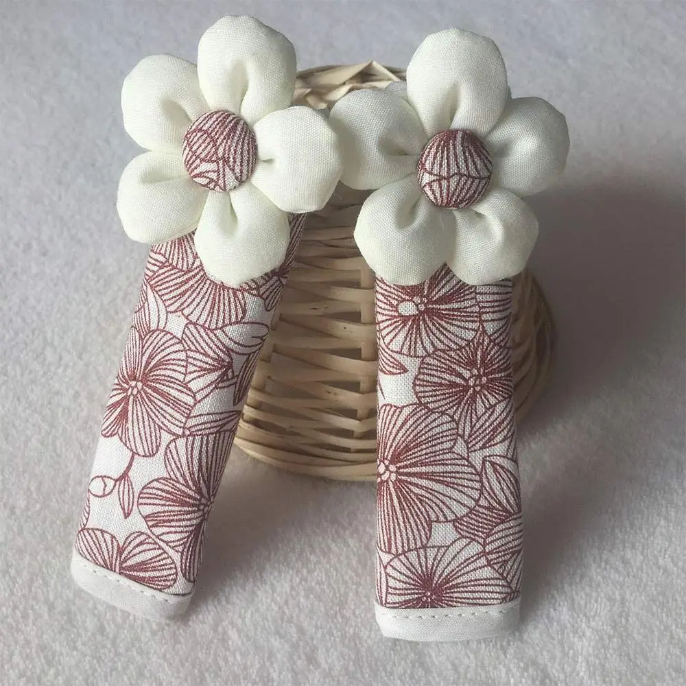 Easy to Use Floral Flower Handle Cover Anti-Static Soft Refrigerator Handle Covers Non-slip Thicken Door Knob Covers Bathroom
