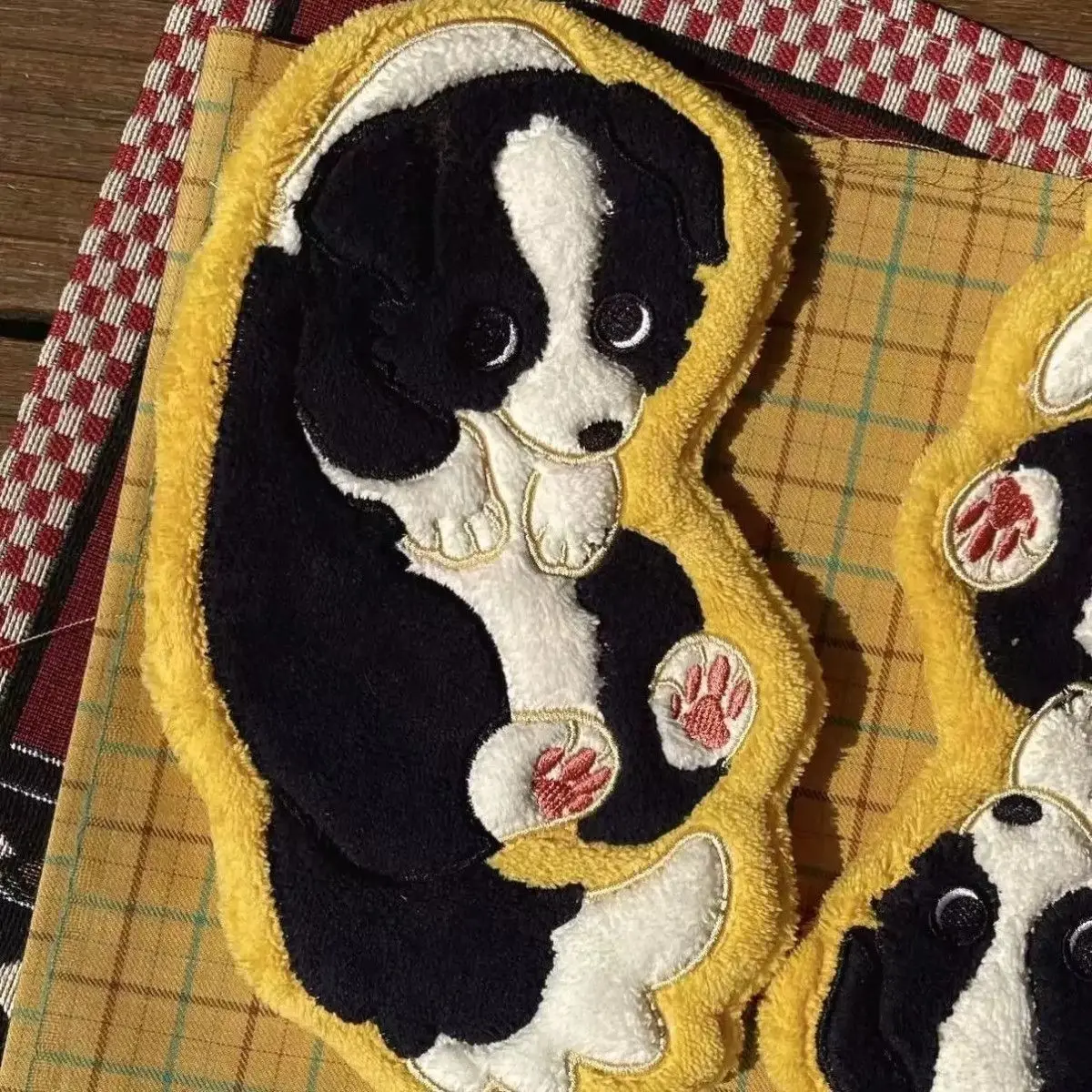 Cute Border Collie Hanging Hand Towel, Absorbent Plush Towel for Kitchen Bathroom Decor, Lovely Housewarming Gift for Pet Lovers