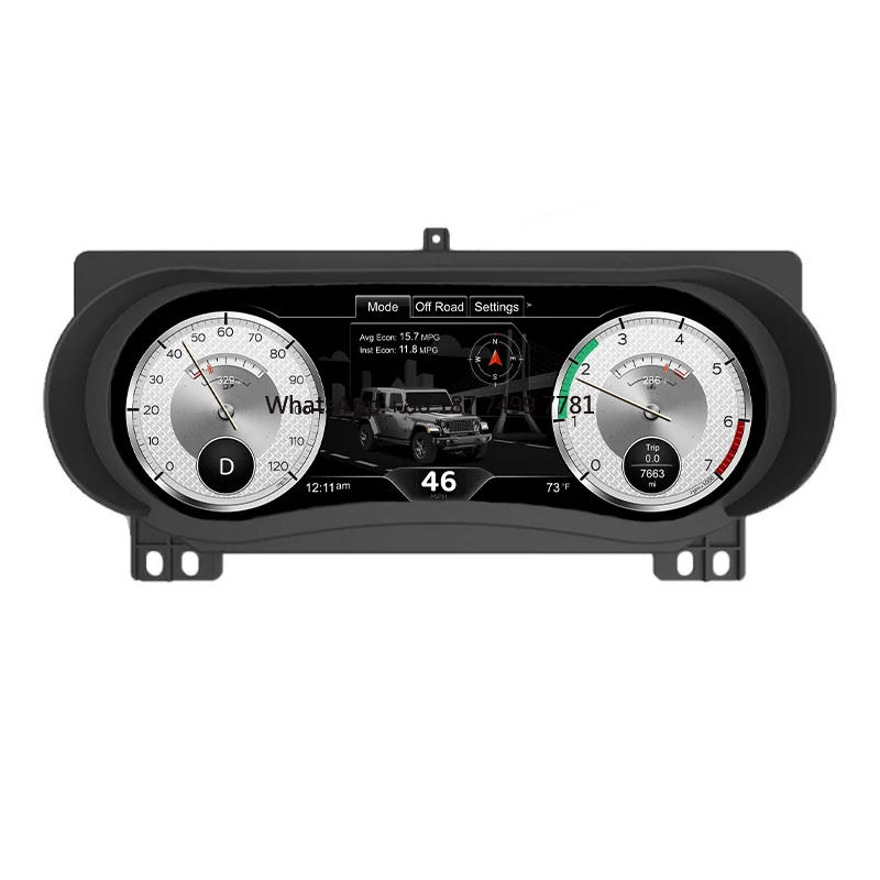 

12.3 Inch Speedometer New Digital Instrument Cluster for Jeep Wrangler 3JK 2018-2023 Car Dashboard LCD Display Linux System