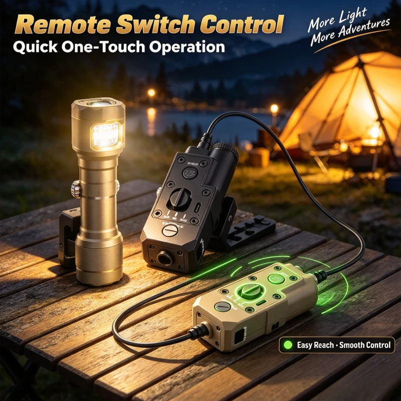 Green & Red Dual Beam Light Kit with Remote Switch, Focused Bright Light, Adjustable Mount, Outdoor Night Accessory