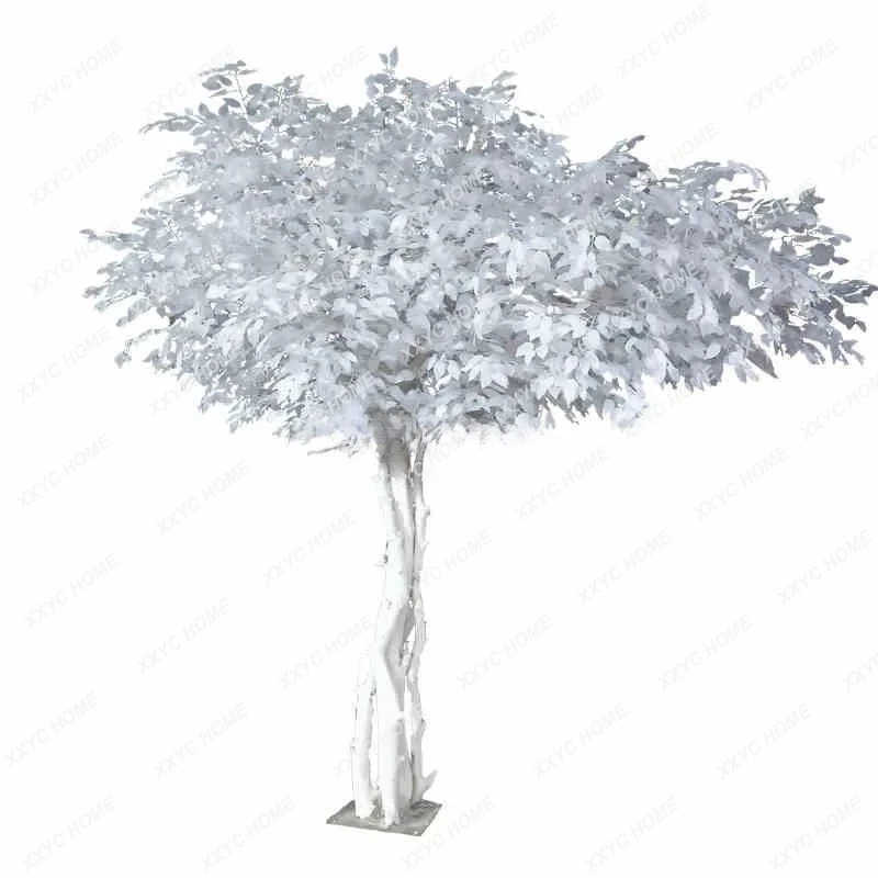 

Искусственное большое белое дерево баньян для фотосъемки, декорации торговых центров, фон для прямых трансляций