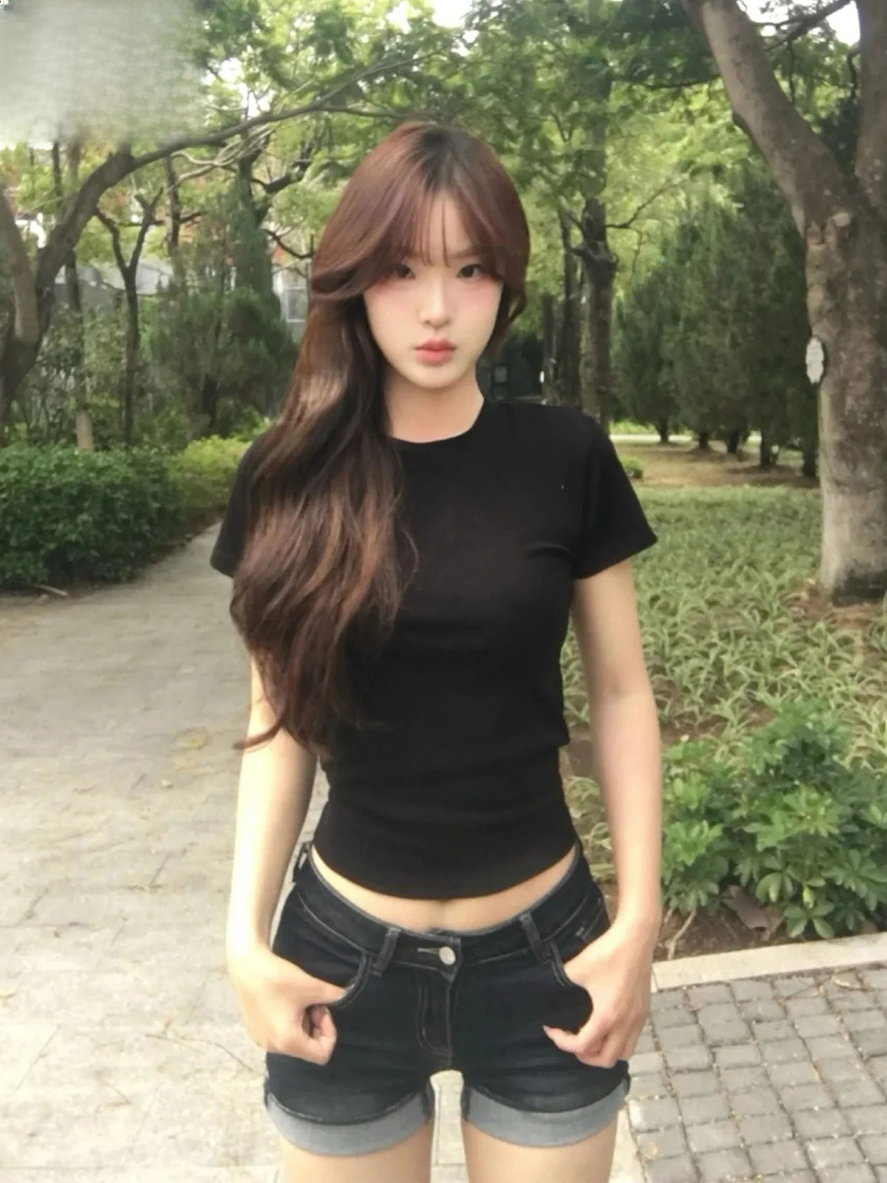 

Low Waist American Style Denim Shorts Women's Summer Elastic Slim Fit Bodycon Hot Pants High Waist Pocket Casual Jeans