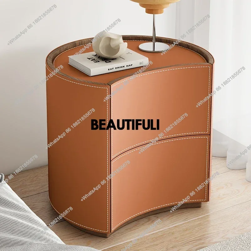 

z0189Creative Aesthetic Bedside Table Luxury Minimalist Simple Style Nightstands Trendy Elegant Mesita De Noche Bedroom Furnitur