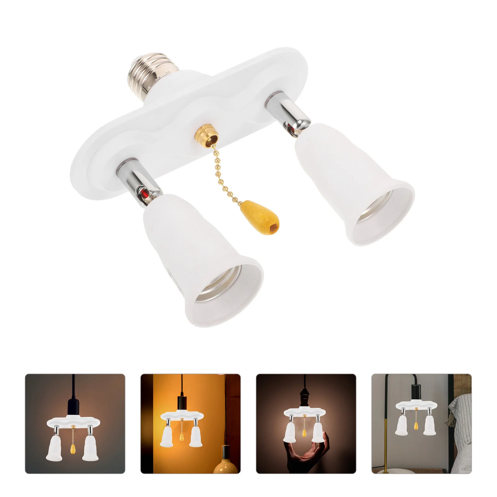 

E27 To 2E27/E26 Lamp Socket Adapter Splitter Light Bulb Extender For Led Bulbs Socket Converter Lighting Accessory