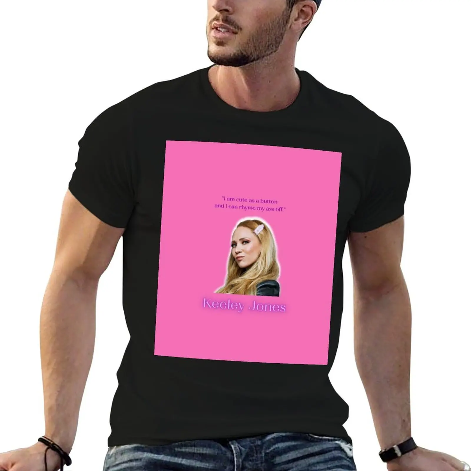 Camiseta con estampado de personaje de Keeley Jones, camiseta de algodón 100% para hombre, camiseta gráfica de algodón para hombre