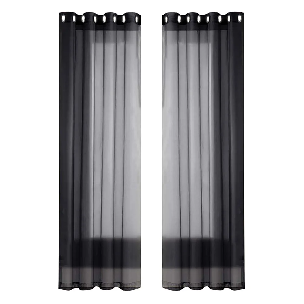 Conjunto de cortina à prova d'água, 2 peças, transparente, pátio, painéis de janela, sala de estar, quarto, berçário, decoração de casa