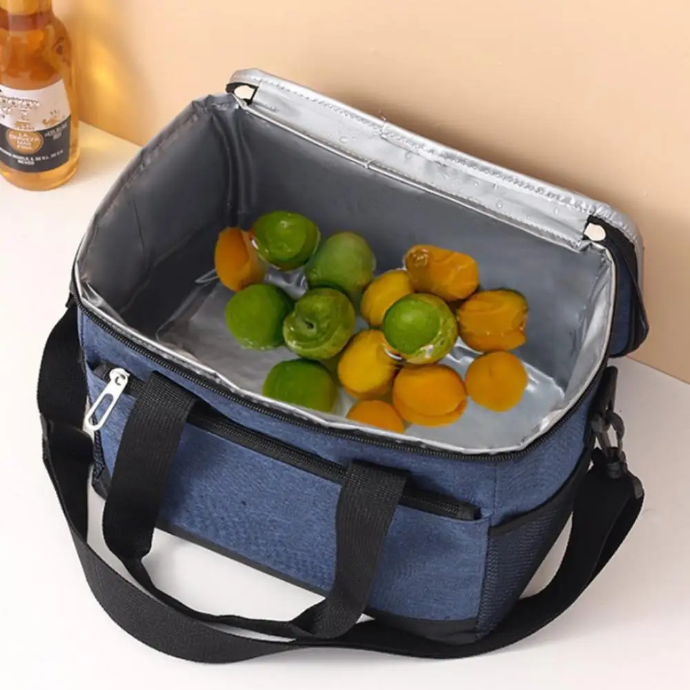 

Bento Lunch Bag with Adjustable Strap Large Capacity Cooler Lunch Bag Leak-resistant for Outdoor Camping Picnic Travel