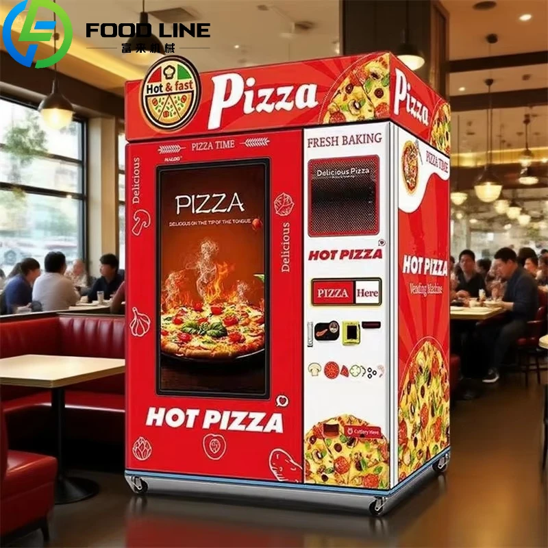 

Automatic Pizza Vending Machine Self Service Hot Fresh Pizza Dispenser for Malls and Airports