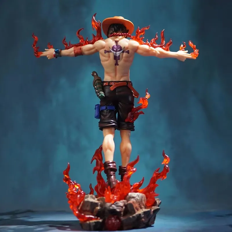 

Manga One Piece Portgas D Ace Anime Figure 28Cm Pvc Action Figures Gk Figurine with Light Statue Model Kids Christmas Toys Gifts