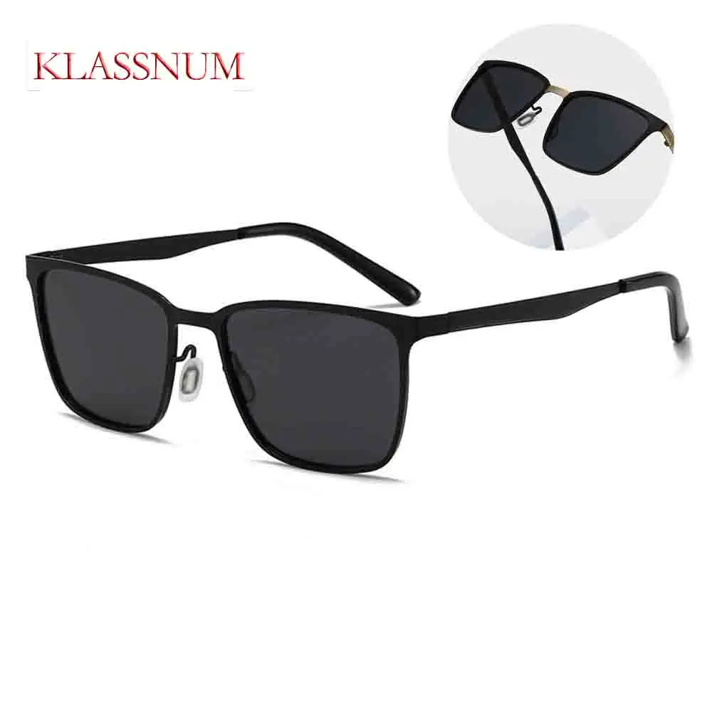 

KLASSNUM Brand Design Classic Polarized Sunglasses Men UV400 Fashion Square Sun Glasses Driving Shades Goggle Gafas De Sol