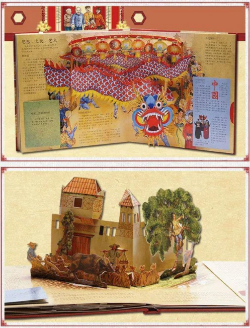 Discover China 3D Stereoscopic Book Ancient Chinese History, Map, Brief History Early Education Cognition Book