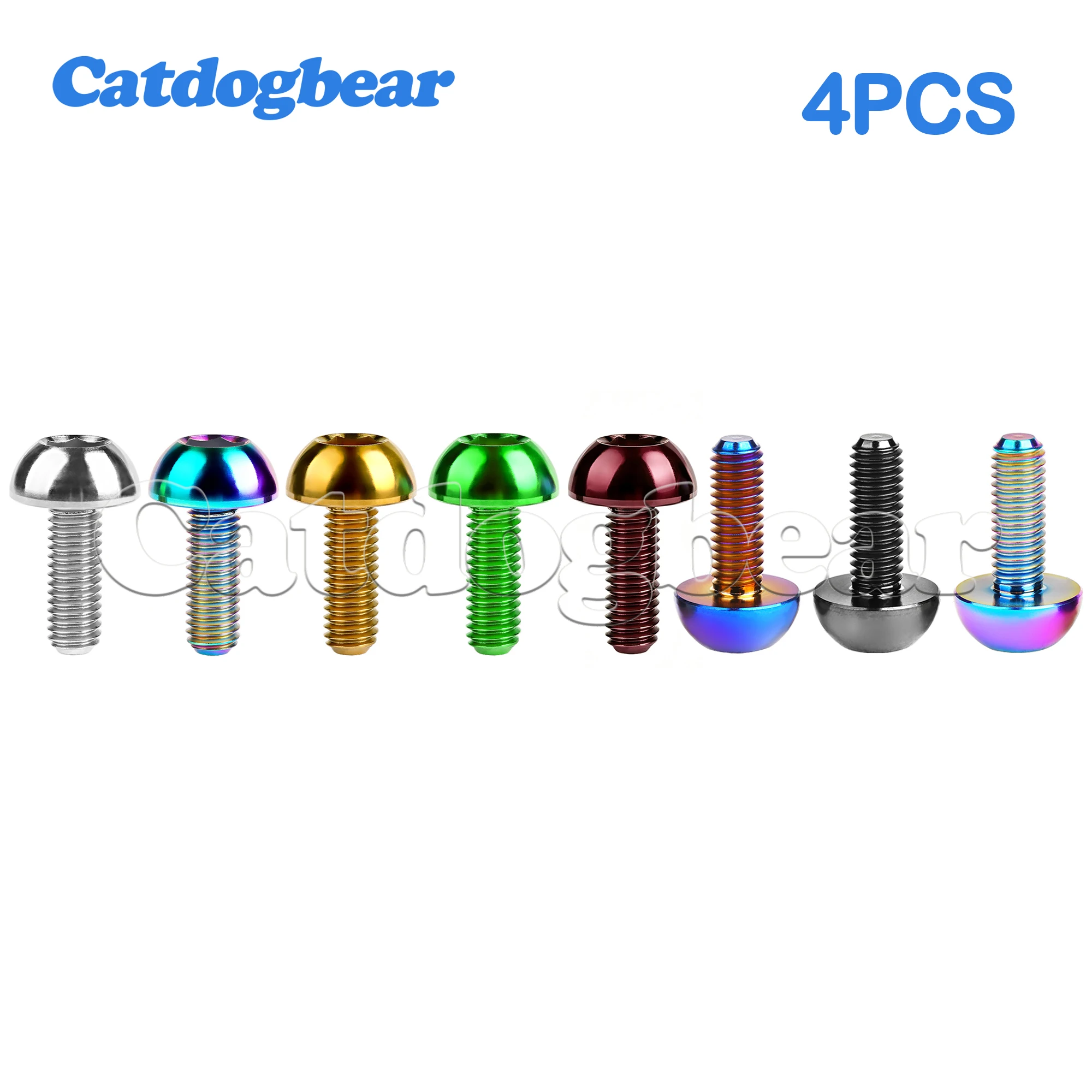 Catdogbear 4PCS Titanium Bolt M6x17mm Hex Head Screws for  Motor Bike Disc