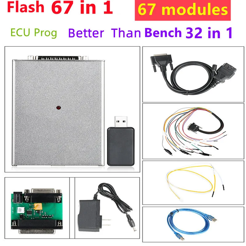 NEW BENCH FLASH 67IN 1 1.20 ECU Programmer Read & Write ECU Via Boot FLASH 67 IN1 BENCH 3 IN 1 V1.20 ECU Chip tuning