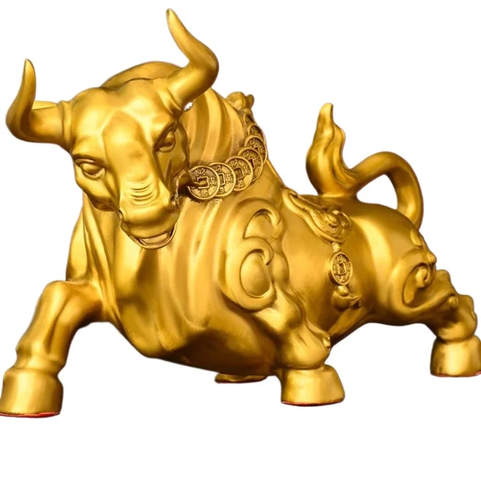 Brass Wangshi cattle, zodiac Taurus, fortune like rainbow cattle