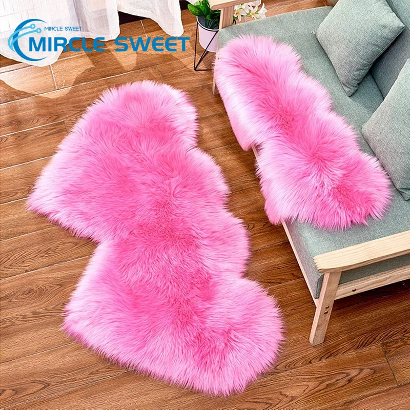 Bubble Kiss Fluffy Rug Fur Carpets for Living Room Home Decor Bedroom Kid Room Floor Mat Decoration Salon Thicker Pile Rug