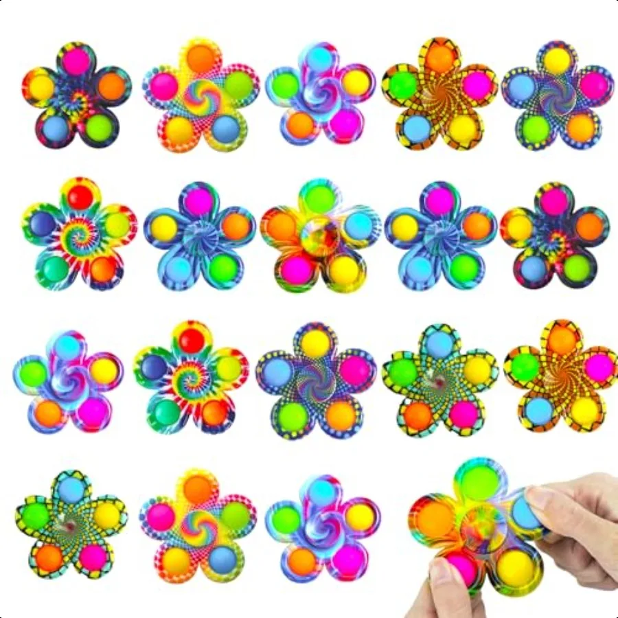 9 pezzi di giocattoli Fidget Spinner sfusi per la scatola del tesoro in classe, premi per calze, regalo di compleanno, bomboniere pop, attività di viaggio