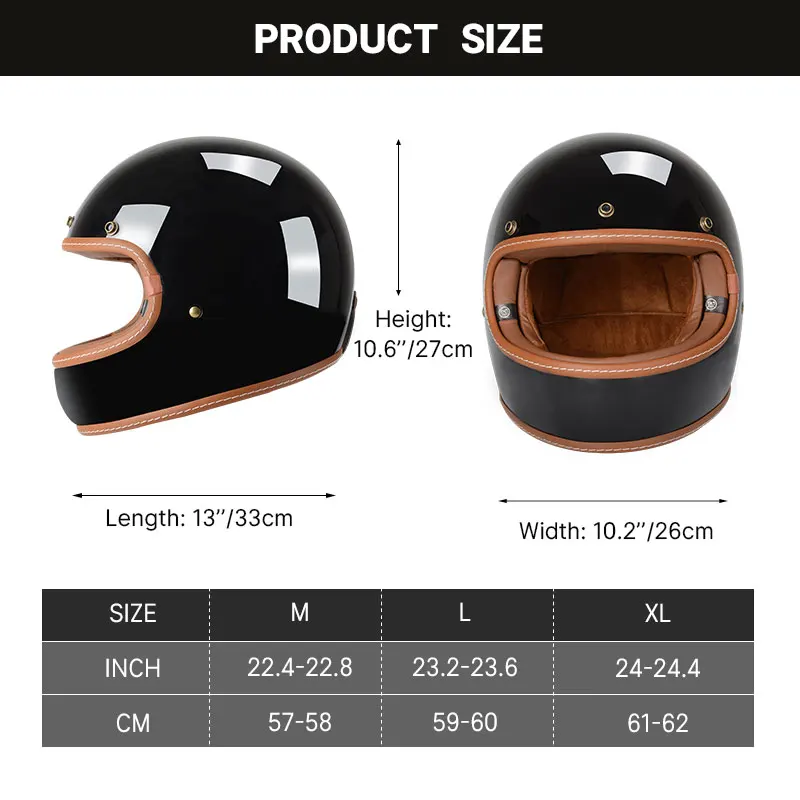 Retro Lightweight Fiberglass Full Face Motorcycle Helmet For Cruise Motorcycle Protection Helmets Capacete with Silver Visor DOT