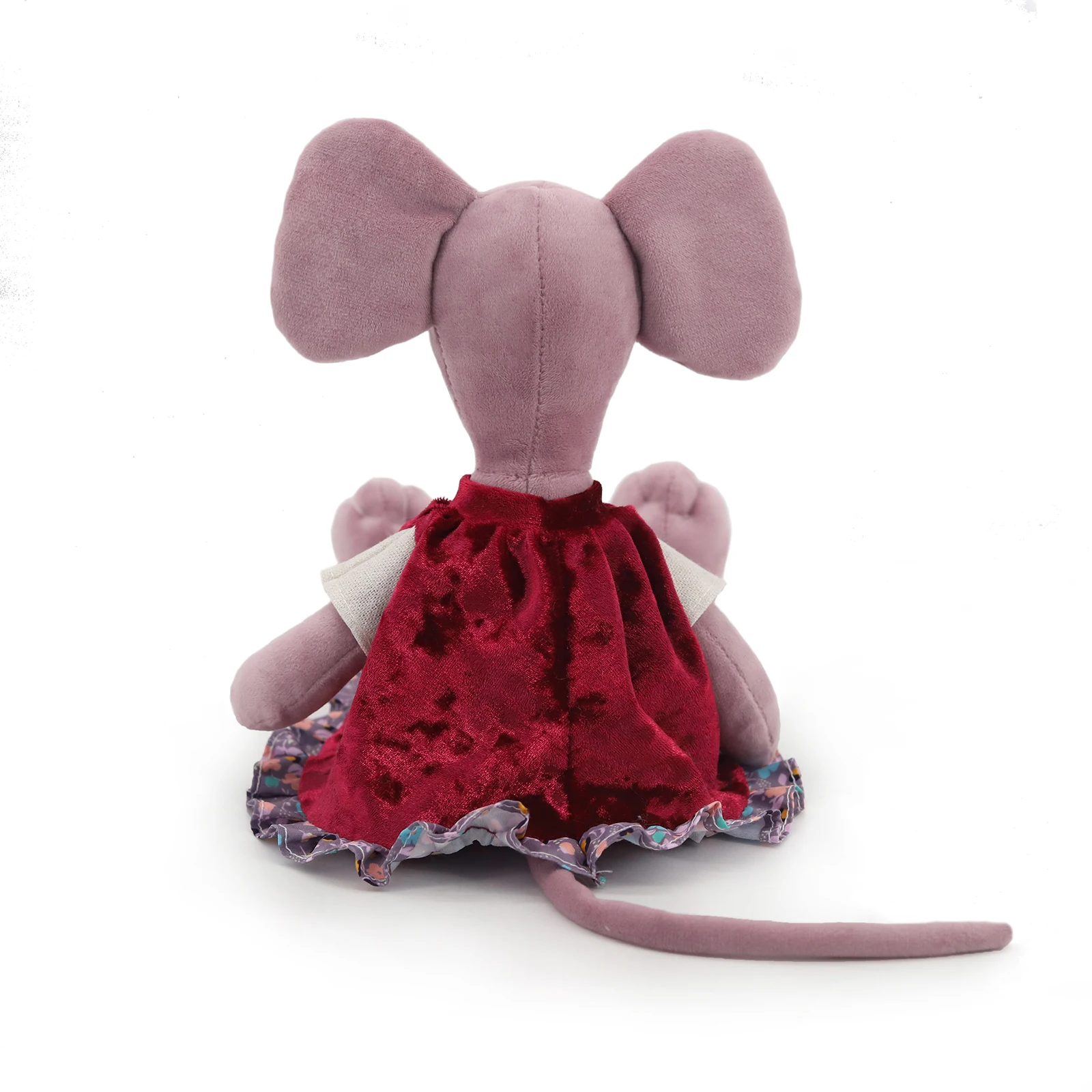 دمى الفأر الحيوانية المحشوة مع تنورة ديكور المنزل لعبة الفأر القطيفة للأطفال زينة غرفة النوم #4