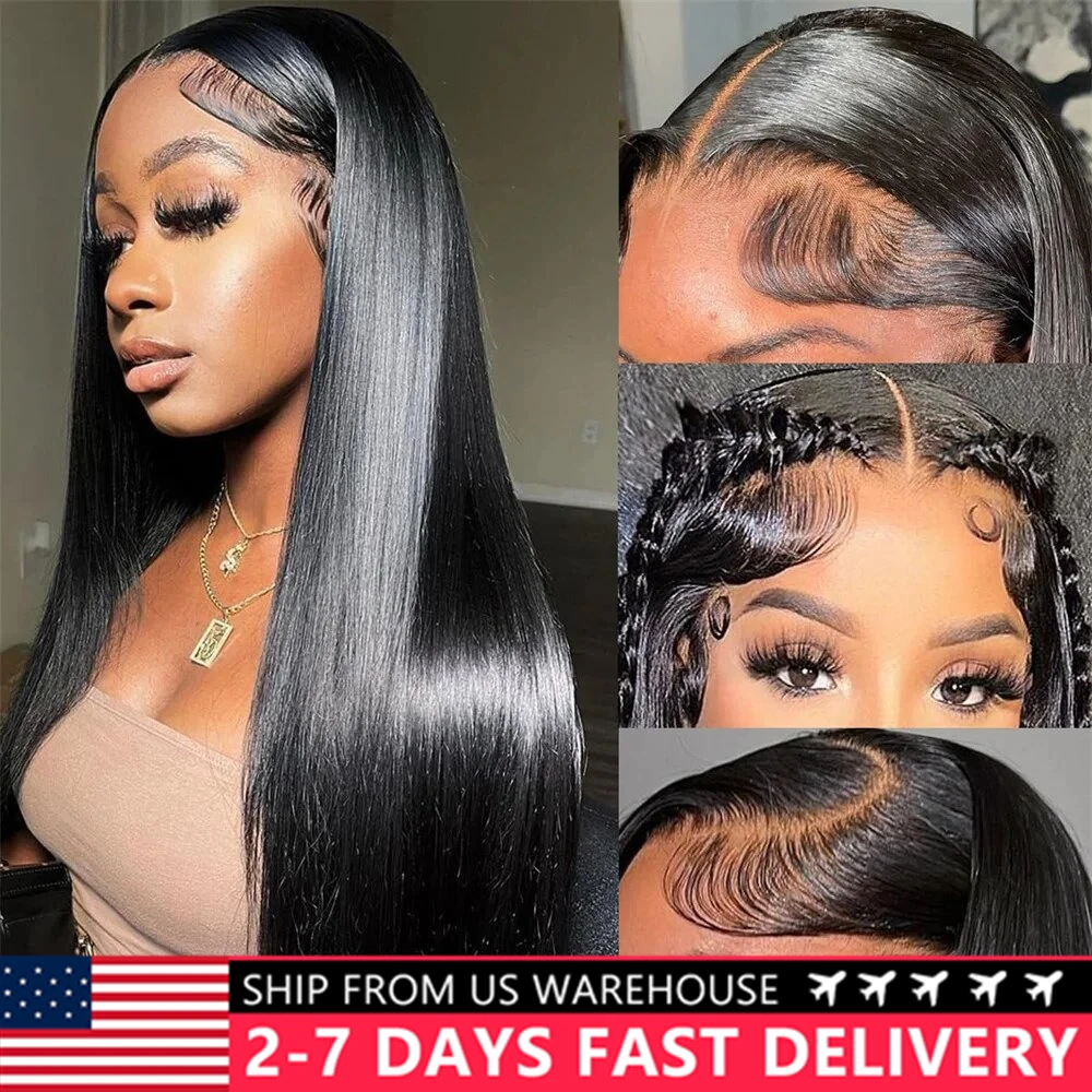 30 Inch Straight Lace Front Wig 13x4 Human Hair Wigs For Women Brazilian Human Hair Remy Transparent 4x6 Glueless Lace Wigs