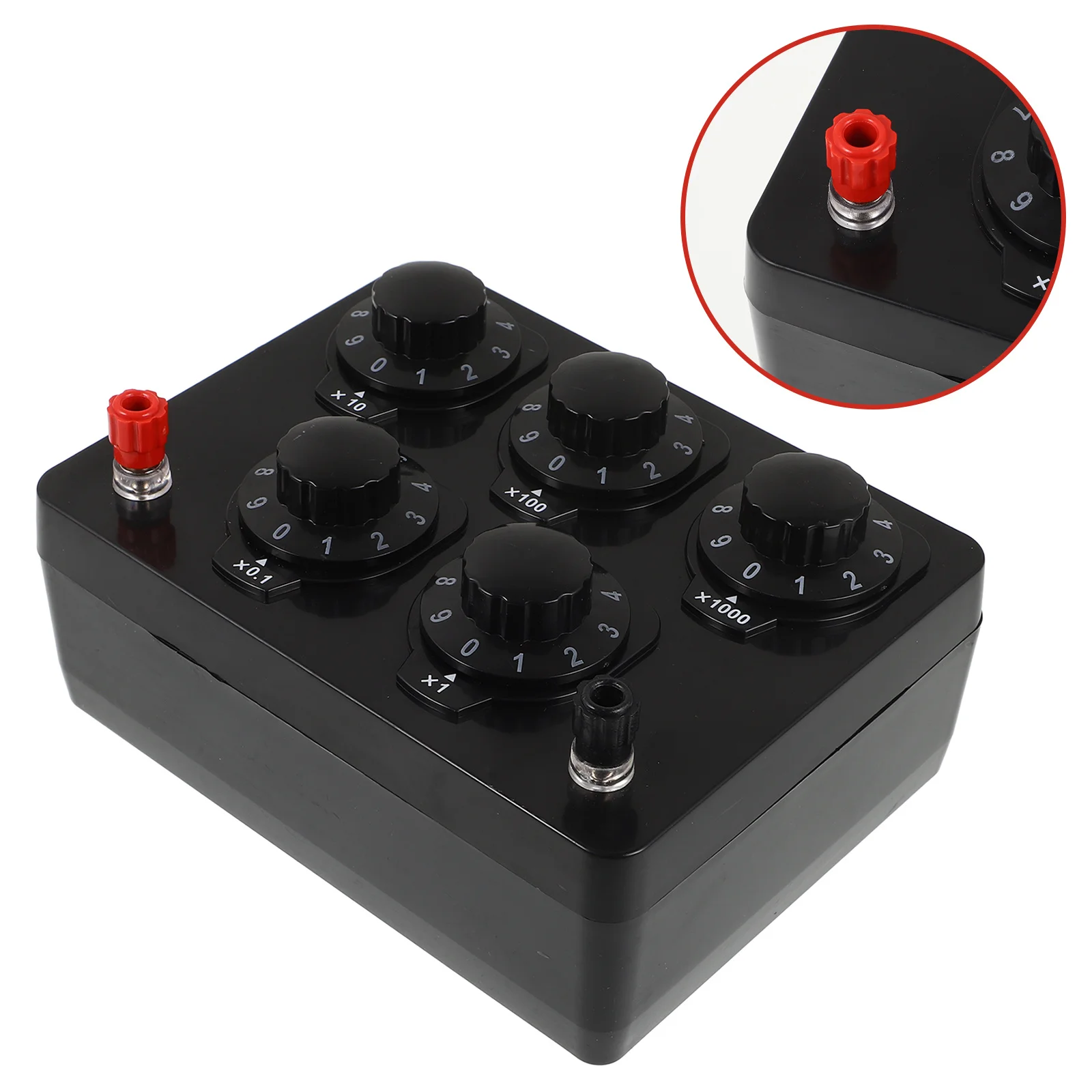 Resistance Box Adjustable Physical Electrical Experiment Resistance Box 0-9999 Ohm Laboratory Equipment Physical Tool