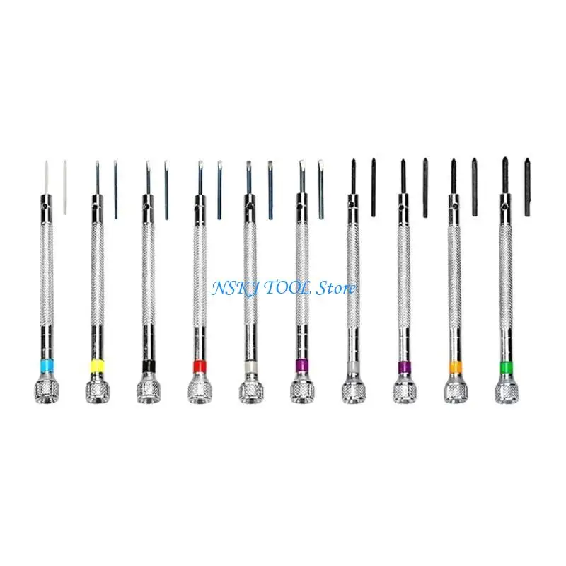

L8RC 10Pcs Watch Screwdriver Jewelers Screwdriver Set Professional Watchmaker
