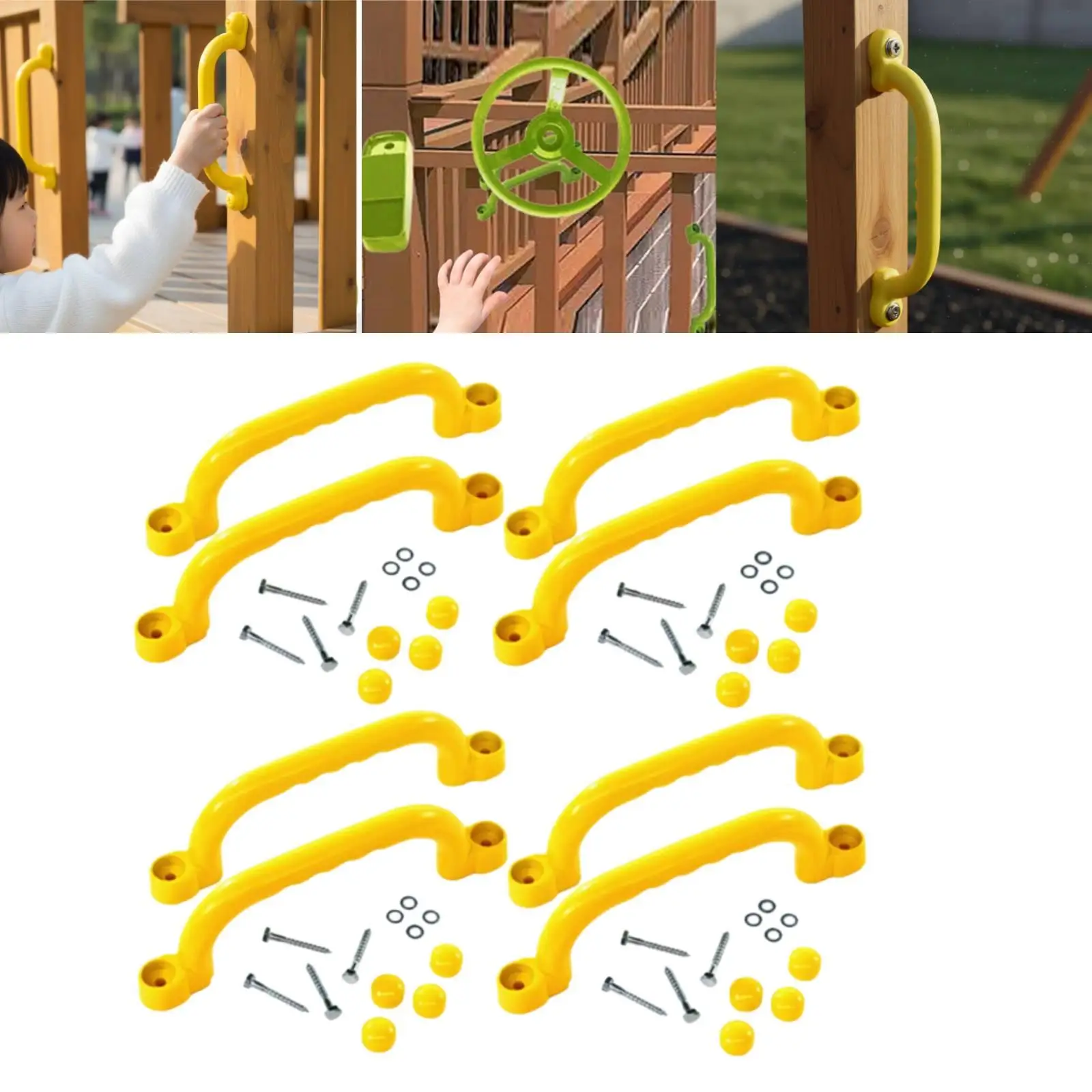 Climbing Handles Swingset Attachments Secure Play Equipment for Backyard Treehouse Playground Projects