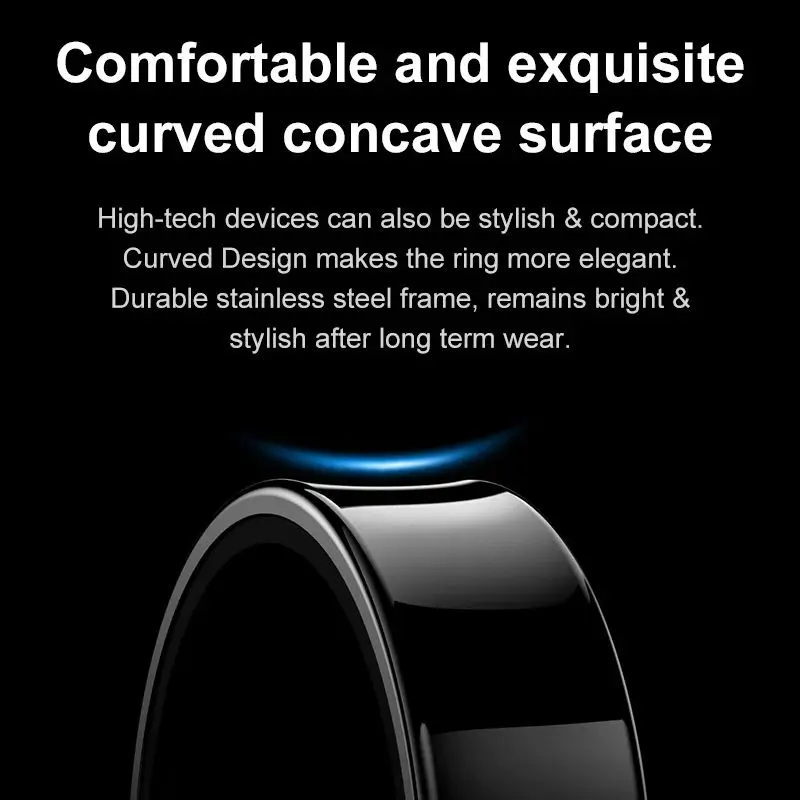 

Xizon Smart Ring (Women'S, Men's), Fitness Tracker Ring, Heart Rate, Blood Oxygen, Step Count, Sleep Monitoring, No Subscription Fee