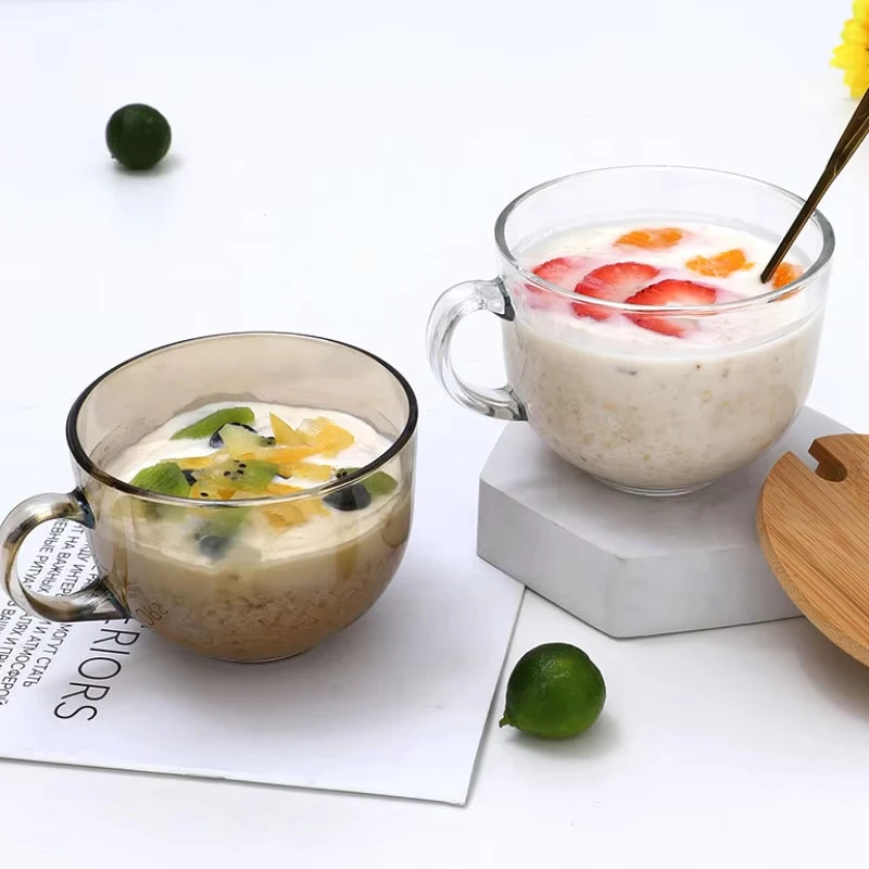 Handle water cup, large capacity milk coffee cup, student breakfast cup