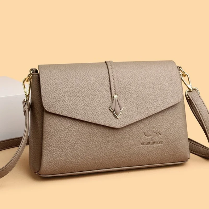 

Легкая кожаная сумка-мессенджер для женщин, водонепроницаемая сумка через плечо, повседневная женская дорожная сумка