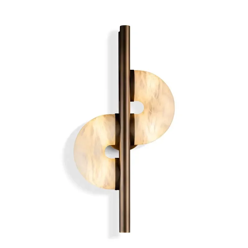 Minimalist Alabaster LED Wall Lamp Light Nordic Warm White Wall Sconce for Bedroom Living Room Hotel TV Background