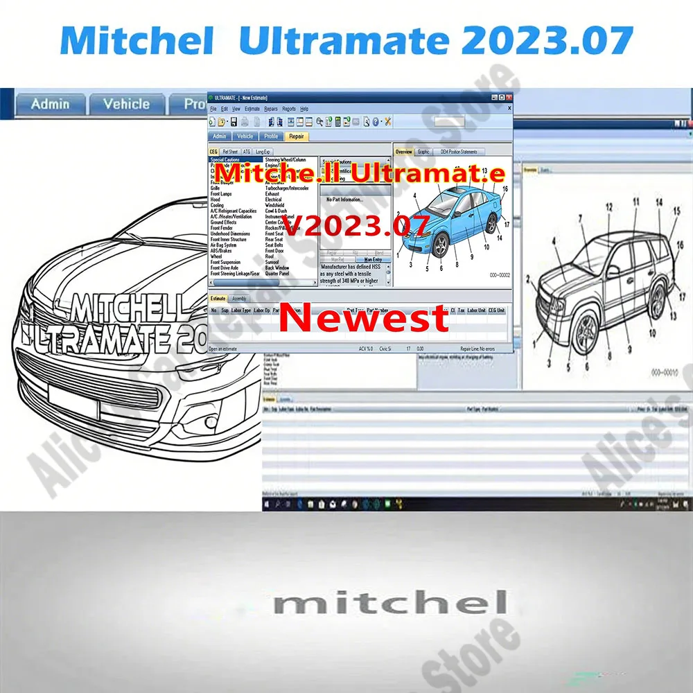

NEWEST obd2 scanner MITCHel ULTRAMATE 2023.07 COMPLETE ADVANCED ESTIMATING SYSTEM + Mitchell Ultra Magnesium Iron Patch Tools