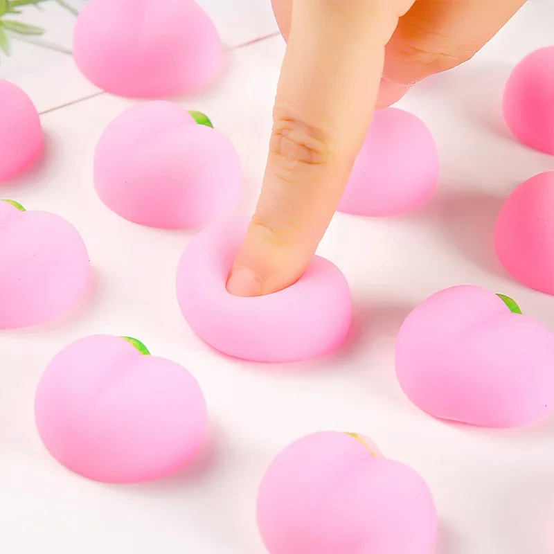 30PCS Simulated Peach Squeezing Music Super Cute Slow Rebound Trick, Stress Relieving and Releasing Toy