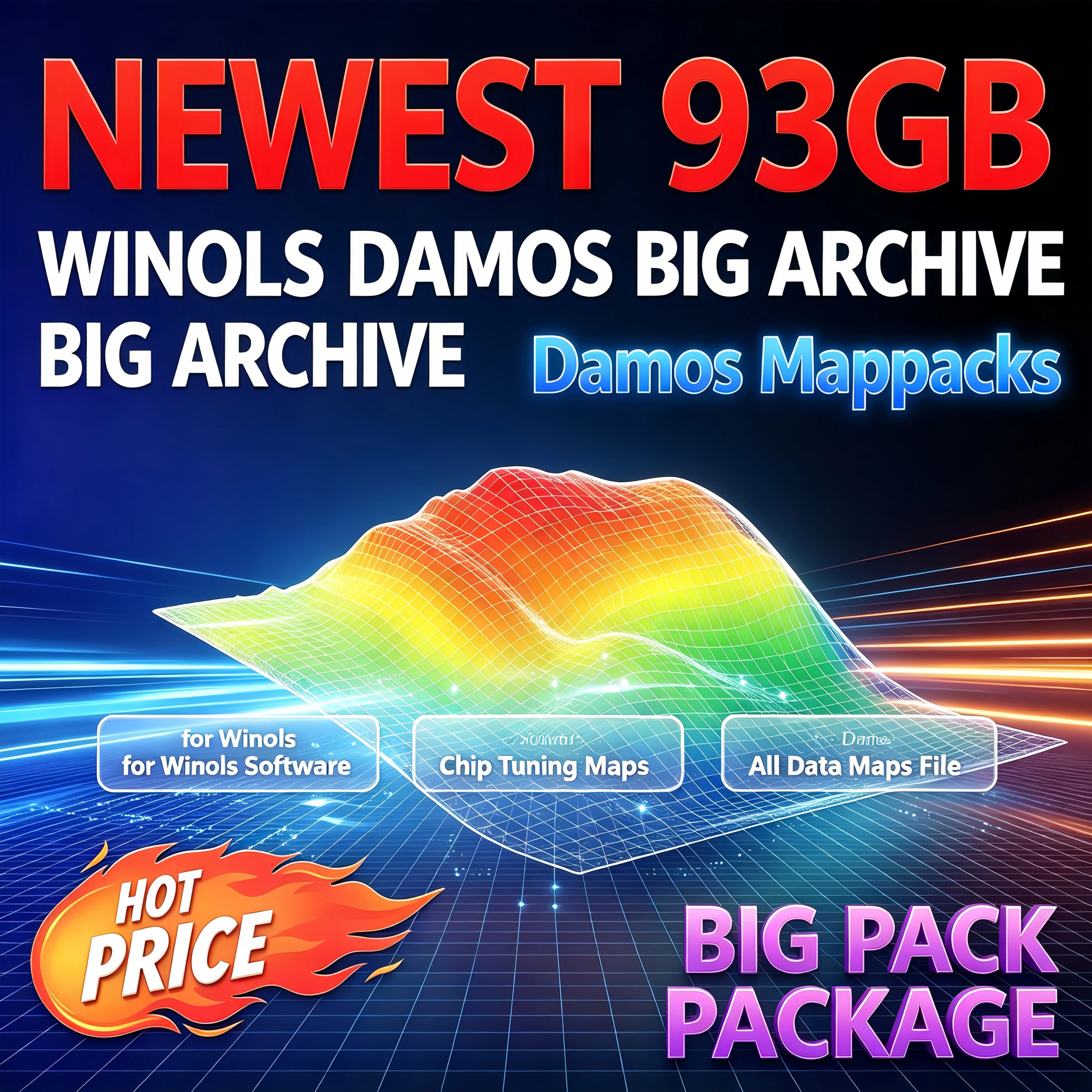 Newest 93GB WinOLS DAMOS Big Pack | Damos Mappacks Archive for ECU Chip Tuning, All Data Maps Files for WinOLS Software