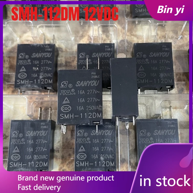 Novo relé específico para forno de micro-ondas, 1 unidade/lote, SMH-112DM, 12VDC, 3 pinos, 16A